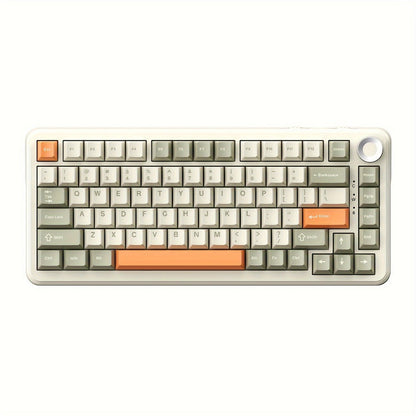 Hot Swap Gasket Mechanical Keyboard AJAZZ AK820 75% – Wireless 2.4GHz & Wired, Volume Knob, South-Facing RGB, Poron Foam, PBT Keycaps, Programmable, 11 Switch & Color Options for PC & Mac