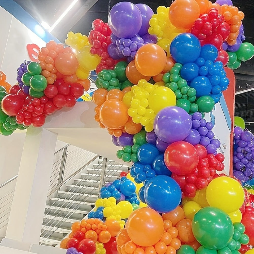 Party Decorations 422-Piece Rainbow Balloon Arch Kit with Four Balloon Sizes and Garland Accessories