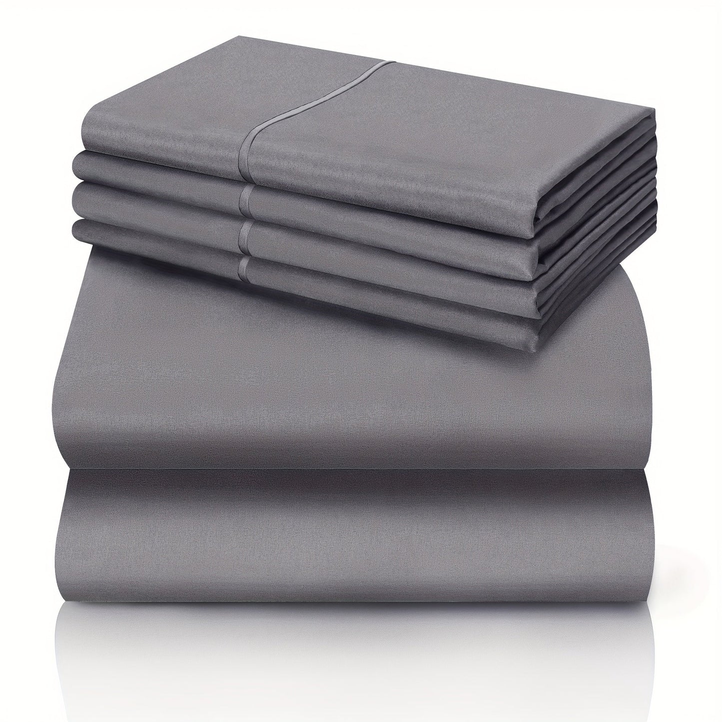 California King Sheet Set 6-Piece Breathable Cooling Bed Sheets Ultra-Soft Hotel Luxury Microfiber 18 Inch Deep Pocket Wrinkle Fade Resistant Flat Sheet Fitted Sheet 4 Pillowcases Multiple Colors