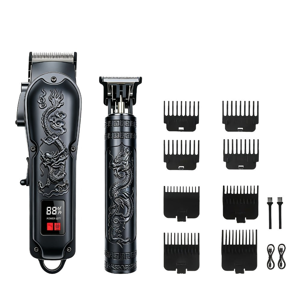 USB Precision Hair Clipper Set for Men – Wireless Electric Clippers & Nose Trimmer Shaver, 2/4pcs Professional Cordless Grooming Kit for Personal Use, Hairdressing & Barber Gift