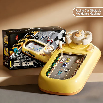 Electronic Racing Steering Wheel Game Toy with 200 Pictured Levels, Two Speeds and Yellow or Green Options