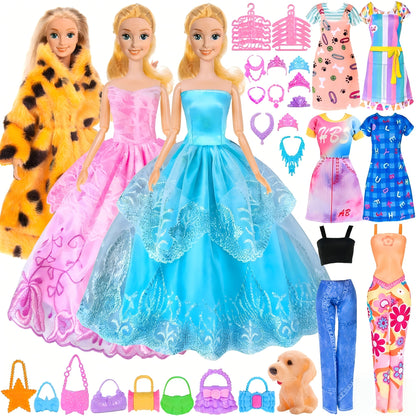 11.5-Inch Fashion Doll with Assorted Dresses, Shoes, Handbags, Jewelry and Random Coat Accessories