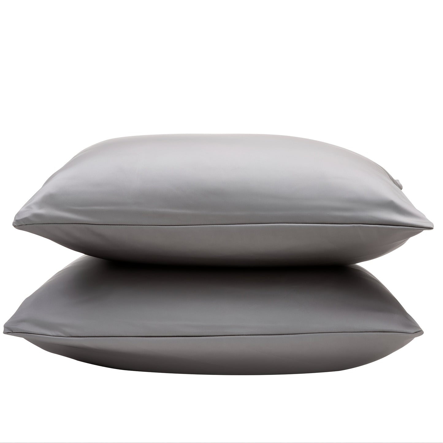 Satin-Look Zippered Pillowcase Collection in Seven Colors and Standard, Queen or King Sizes