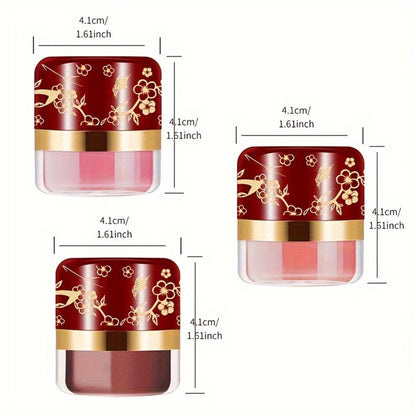 Powder Blush Set 3 Colors with Pearl Powder Rose Oil & Squalane Formula — Natural Glow Lightweight Buildable Cheek Color for All Skin Tones Easy Blend