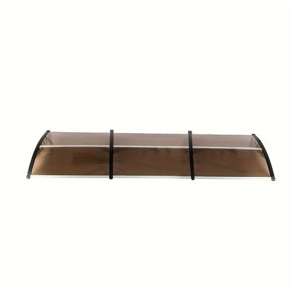 Door Window Awning Canopy 120x38 Inch Polycarbonate Rain Sun UV Snow Shield with Aluminum Bracket Easy Install Outdoor Porch Patio Entrance Shelter