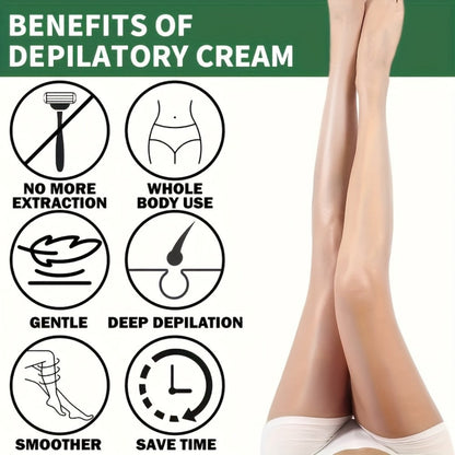Hair Removal Cream ROZINO 100g Coconut and Squalane Tube with Carton for External Body Grooming