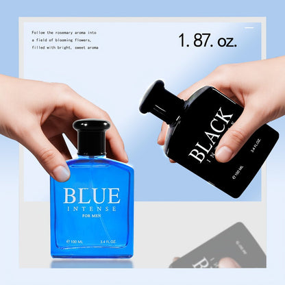 Men's Eau de Toilette Spray - Blue Woody Masculine Fragrance Long Lasting EDT Cologne for Men Daily Use Dates Parties Holiday Gift
