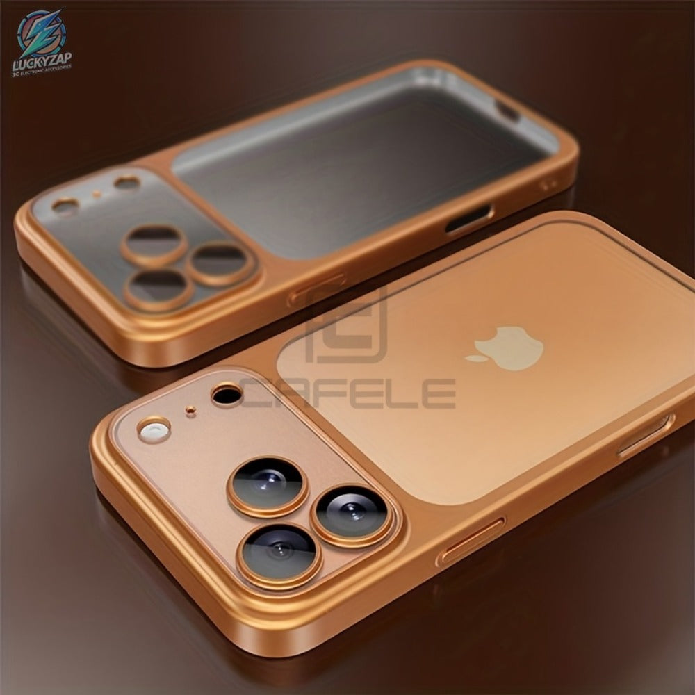 Phone Case Matte Frosted Clear Cover with Built-In Lens Film and Wireless Charging for Select iPhone 12–17 Models