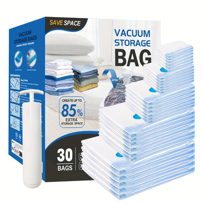Vacuum Storage Bags Space Saver Bags for Clothes Comforters Bedding Travel Luggage – Extra Thick Jumbo Seal Bags 4pcs 8pcs 10pcs 12pcs 20pcs 30pcs
