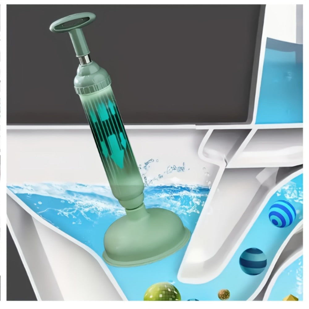 Flexible High-Pressure Drain Pipe Clog Remover - Manual Toilet Plunger & Pipe Dredging Tool
