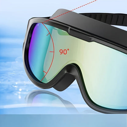 Mirrored Swimming Goggles with Nose Clip, Earplugs and Case in Gold, Pink or Two-Pair Gold-and-Pink Options
