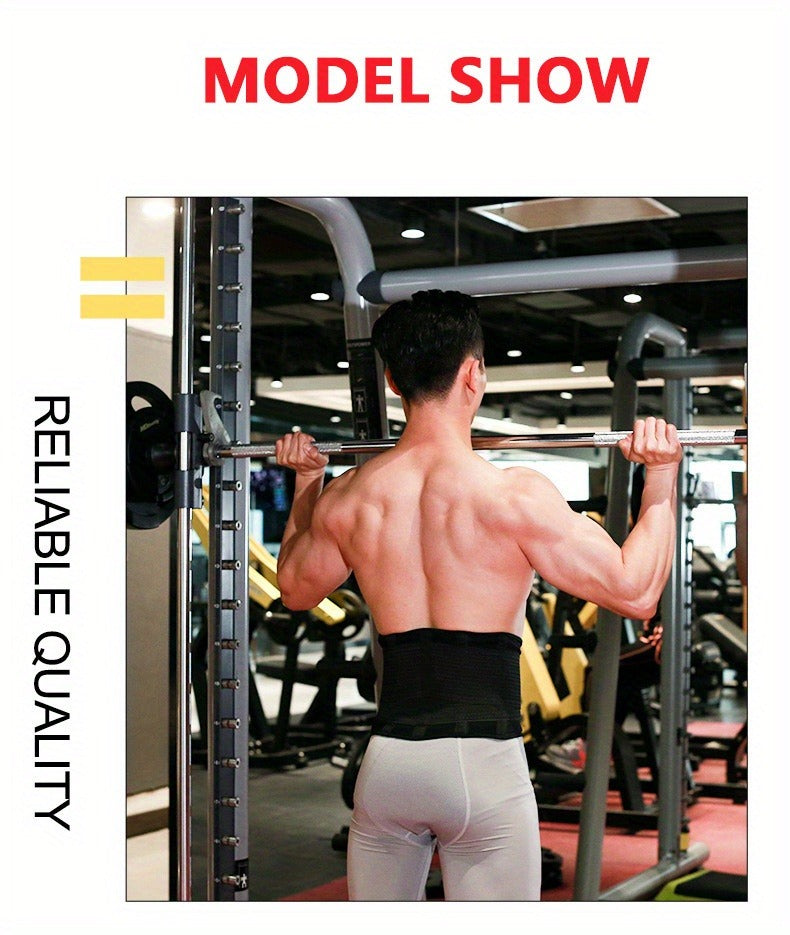 Adjustable Weightlifting Support Belt with Breathable Polyester and S, M or L Size Options