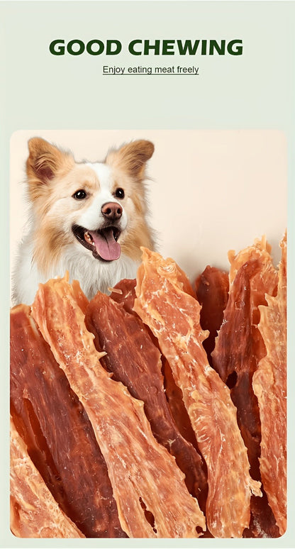 Chicken Jerky Treats for Dogs and Cats – High Protein Chicken Breast Slices, Grain-Free Dental Chews & Training Rewards for Puppies Kittens Adult Dogs Cats, Healthy Natural Pet Snacks