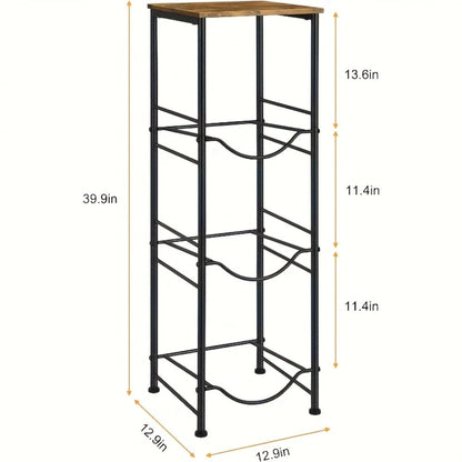 5-Gallon Water Jug Holder 3-Tier, Water Bottle Rack Organizer with Top Shelf & Adjustable Legs for Kitchen