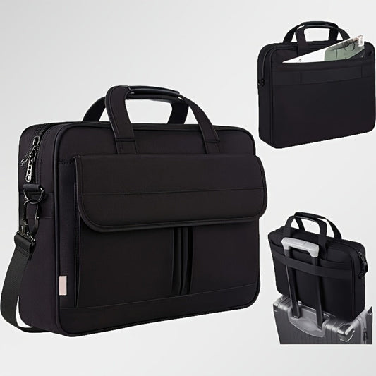 15.6 Inch Laptop Bag Business Messenger Briefcase – Multi-Compartment Shoulder Bag with Removable Strap, Luggage Sleeve, Foam-Padded Laptop Sleeve, Perfect Gift for Men & Women Professionals & Travelers