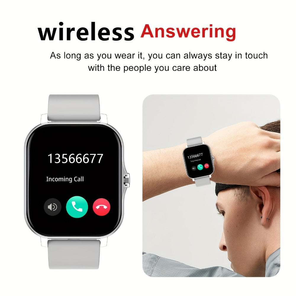 Smartwatch – Large Screen with HD Voice Calling, Unisex Bluetooth , Message Reminder, Multiple Sport Modes, Heart Rate Sleep Tracker…