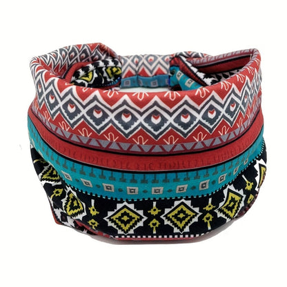 Eight Wide Knotted Headbands with Mixed Paisley and Geometric Patterns in One Image-Bound Set