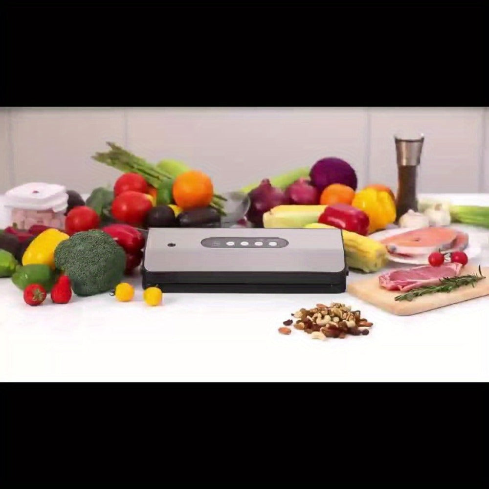 SJ2090 65KPa Vacuum Sealer with Dry, Moist, Pulse and Canister Modes, Cutter, Hose and 10 Bags