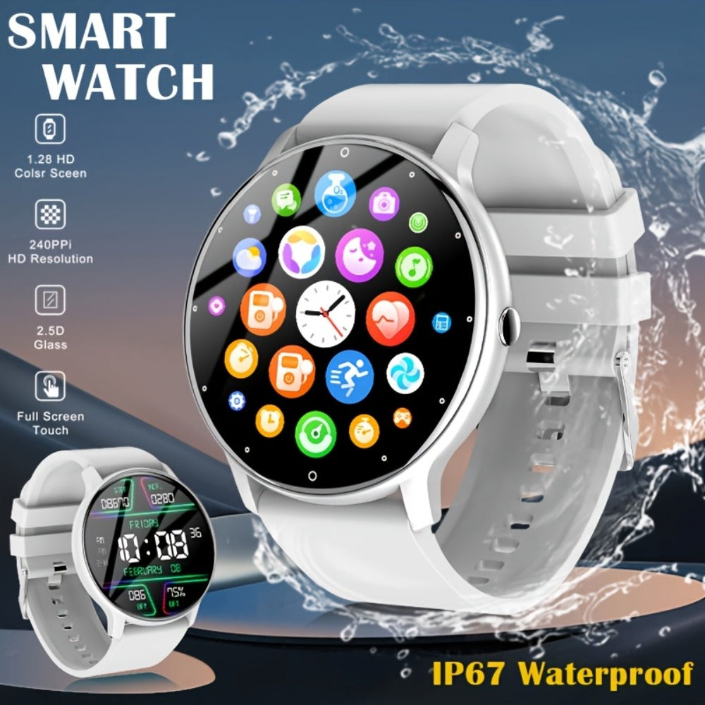 Smart Watch Round Display with Built-In Speaker, Wireless Calling, IP67 Rating and Four Color Options