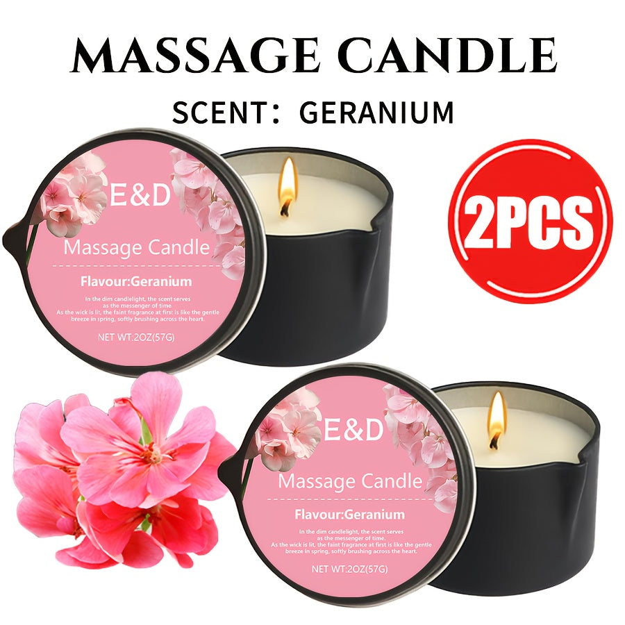 Black-Tin Massage Candle with Scent and Pack-Count Options for Spa, Pedicure and Body-Oil Use
