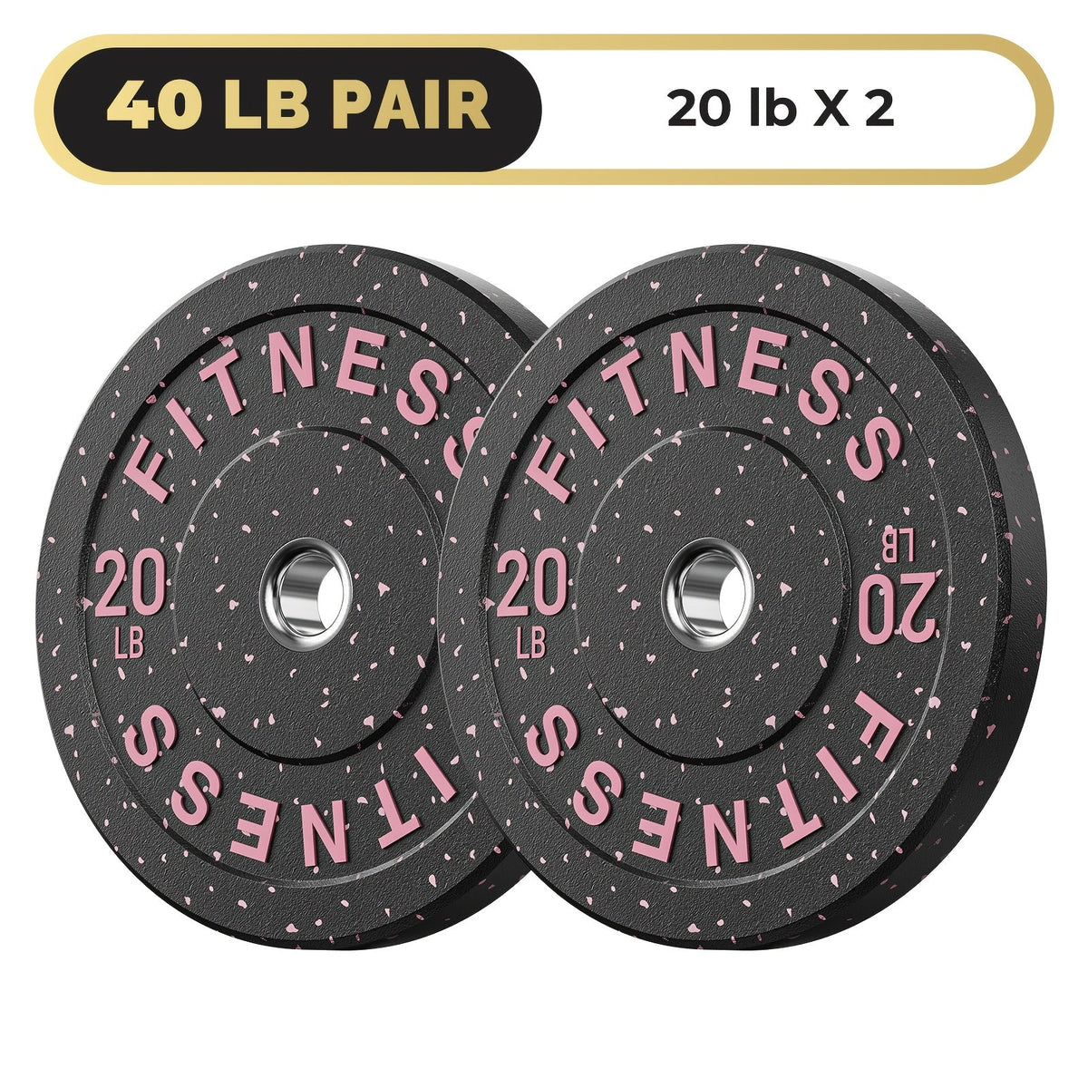 Bumper Plates Colored Rubber Weight Plates – 2-Inch Olympic Barbell Plates for Weightlifting & Strength Training, High Bounce Floor Protection, Low Odor, Non-Slip Surface, Home Gym & Commercial Gym