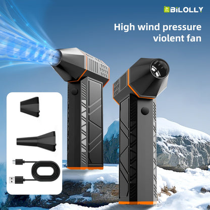 Orange-and-Black Turbine Air Duster with Four Power and Accessory Set Checkout Options Pictured