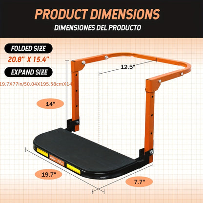Tire Step Foldable Anti-Slip Thickened – 300 / 500 / 650 lb Capacity Adjustable Height for Truck SUV Trailer Maintenance, Fits Tires Up to 13.5" Wide, Portable