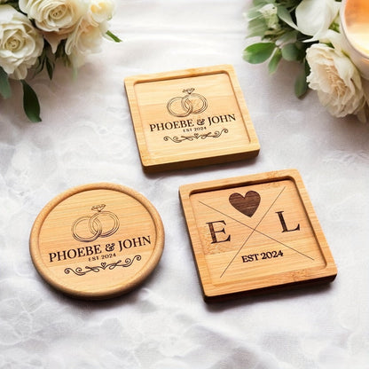 Round Bamboo Magnetic Bottle Openers in 20-, 40-, 80- or 160-Piece Packs for Party Favors and Gift Sets