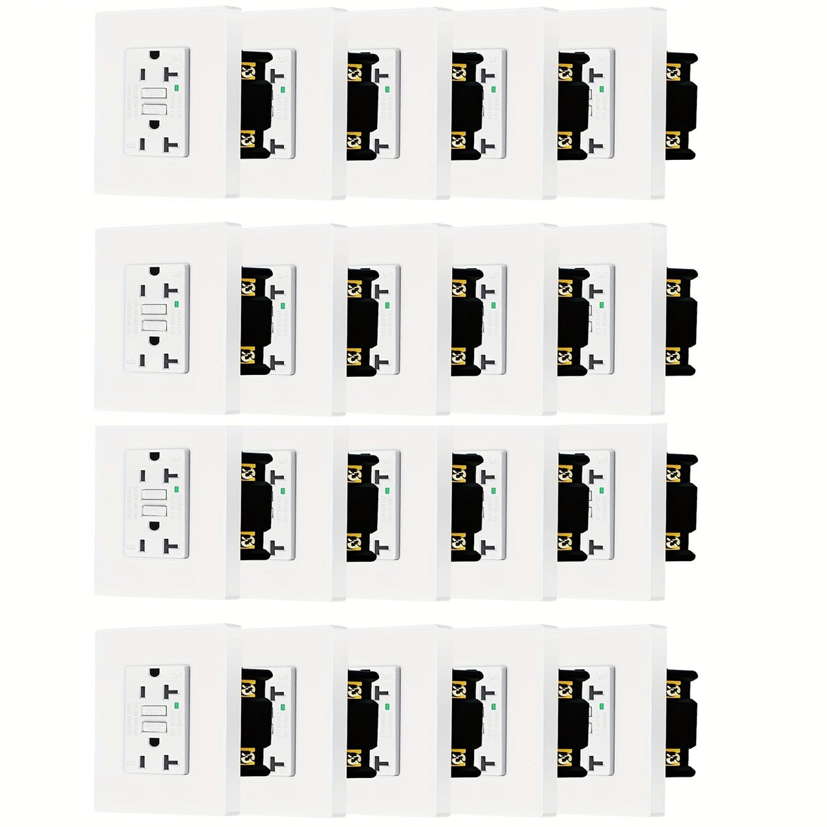 GFCI Outlet 20 Amp Tamper Resistant WR Weather Resistant with Wall Plate ETL Listed for Home Cooking, Dining and Outdoor Meals