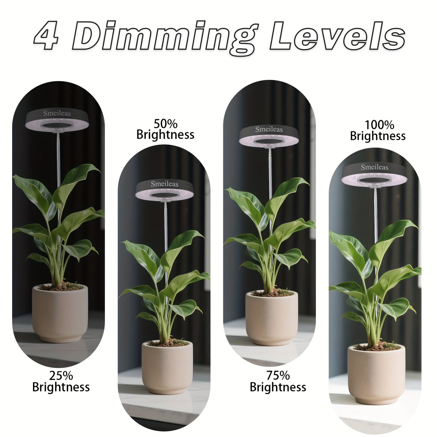 Magnetic Full-Spectrum Grow Light with 360-Degree Adjustable Head, Timer and Two- or Six-Piece Options