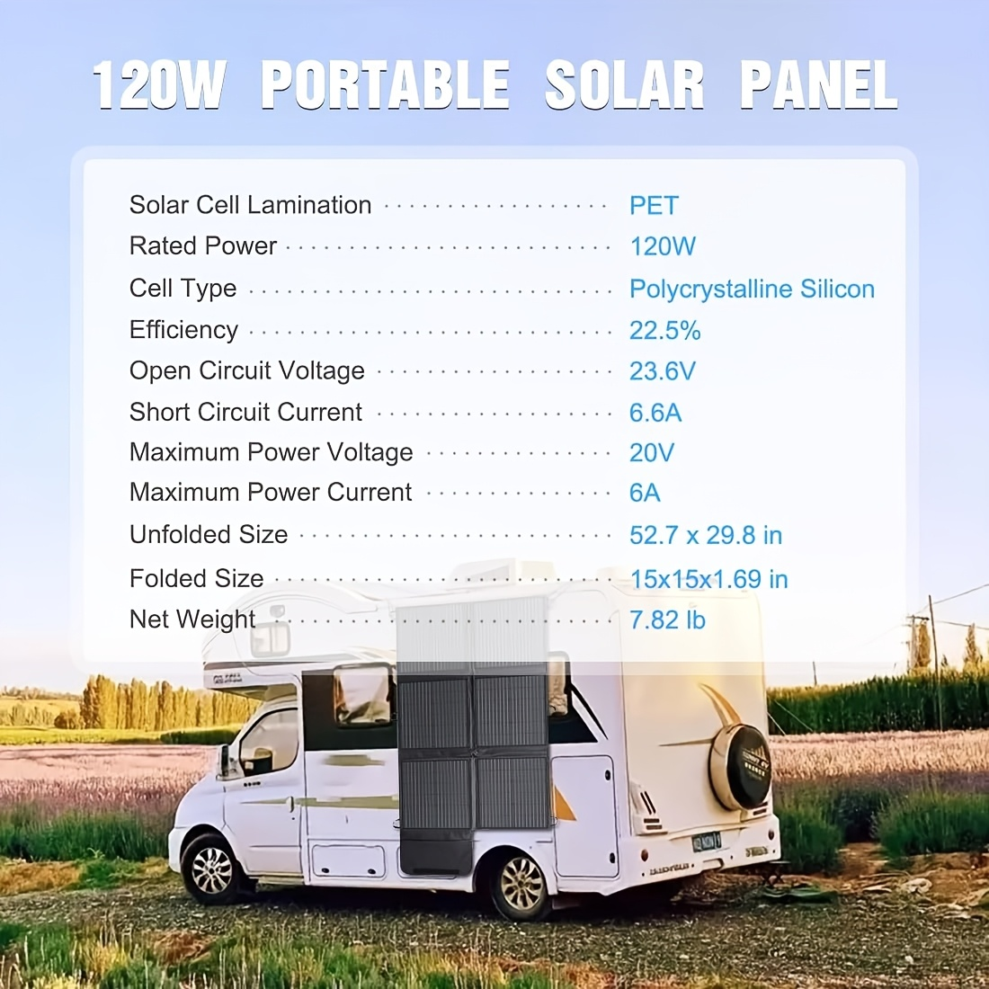 Foldable Solar Panel 120W 200W 300W 400W 22.5% High Efficiency Monocrystalline Portable Outdoor Solar Charger for Camping Boating RV Off-Grid Power Station Hiking Travel