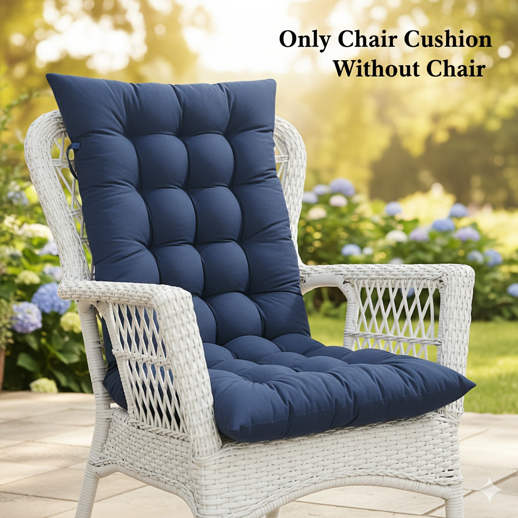 Chair Cushion shown in the Navy Blue option