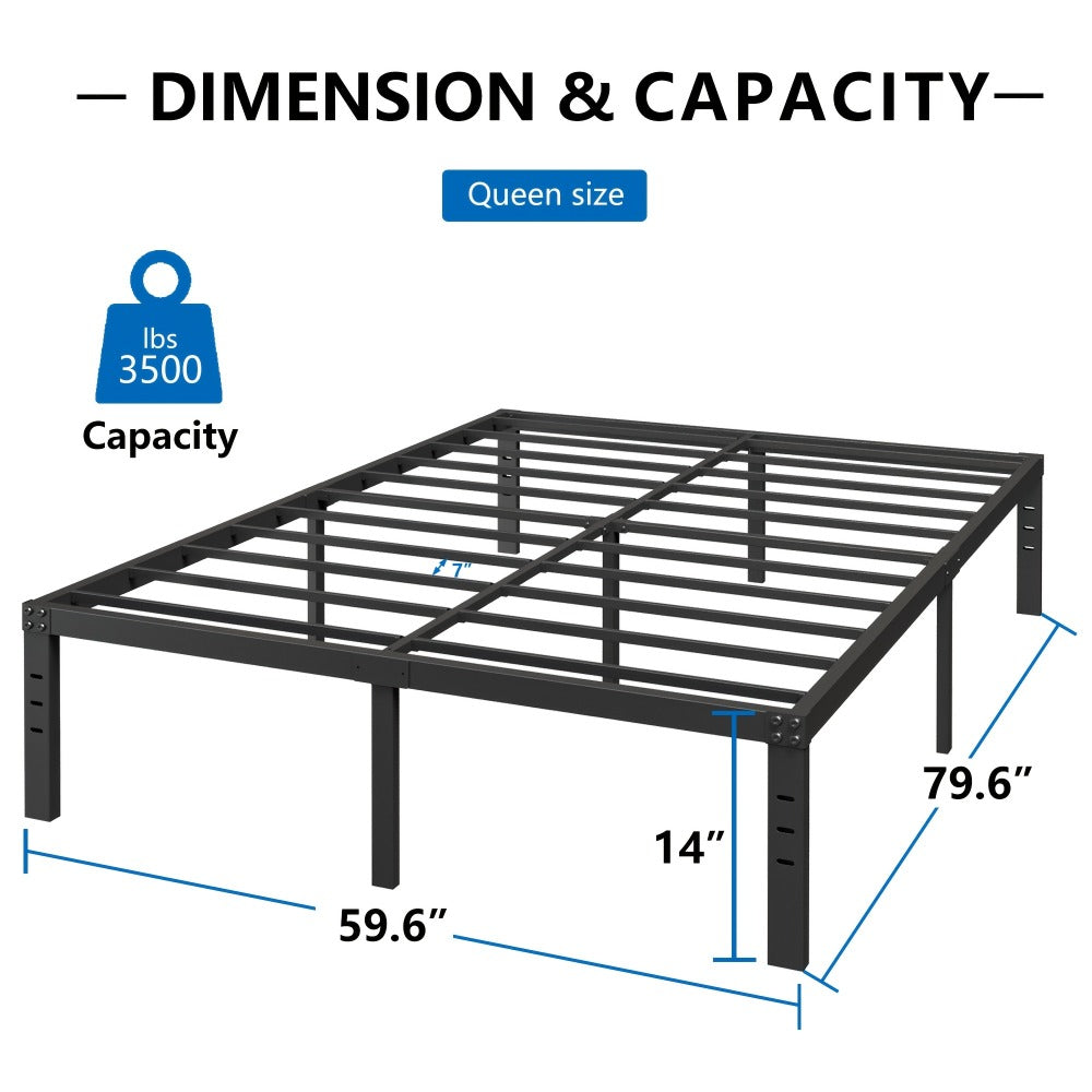 18-Inch Heavy-Duty Bed Frame, Mattress Support Frame for Bedroom Comfort and Support detail image - detail view 11