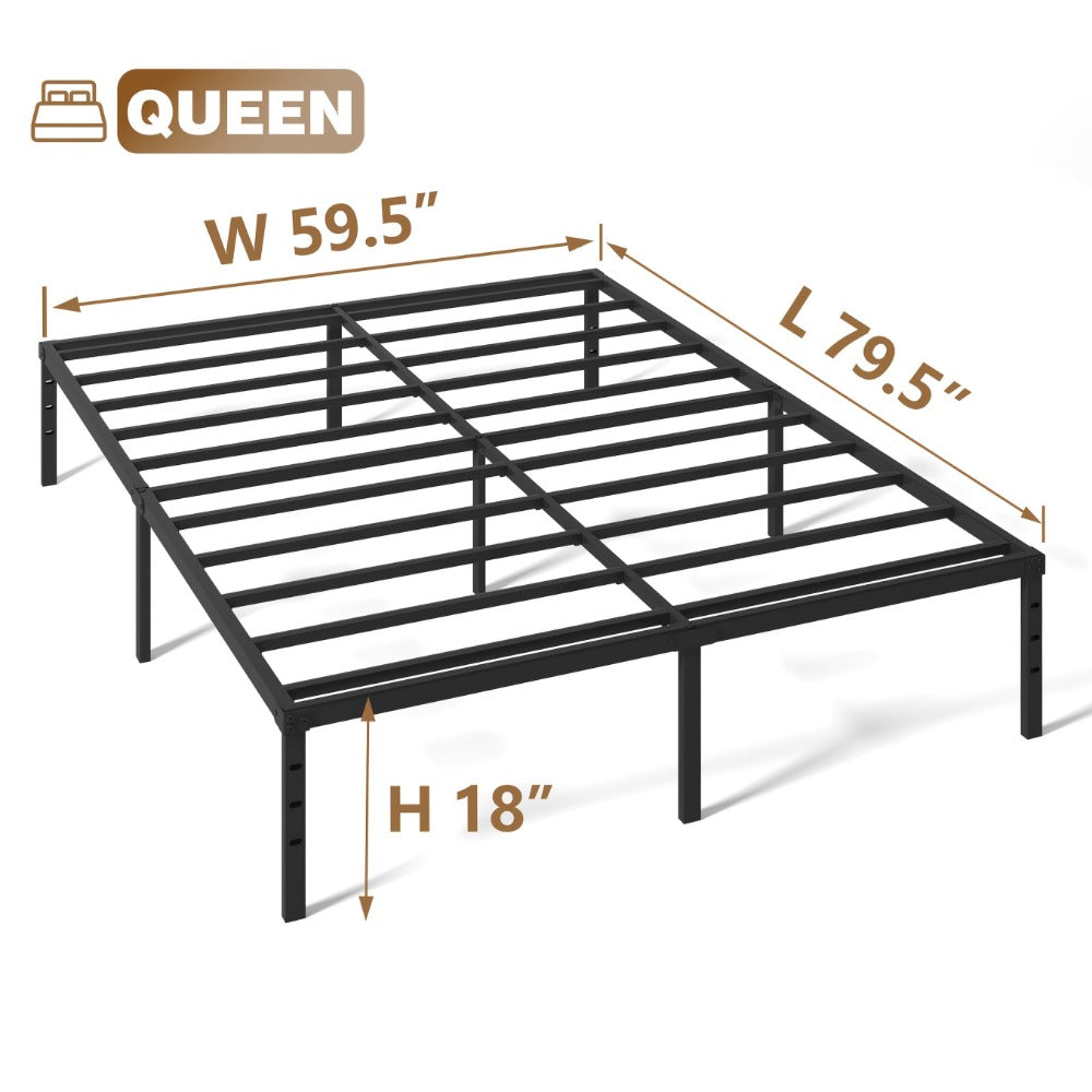 18-Inch Heavy-Duty Bed Frame, Mattress Support Frame for Bedroom Comfort and Support detail image - detail view 17