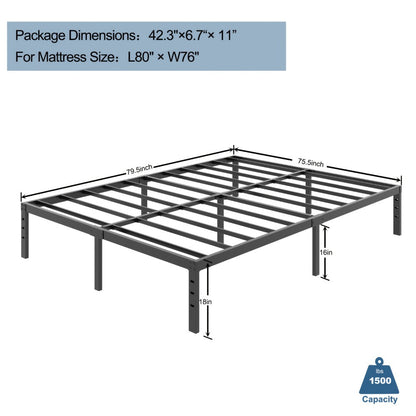 18-Inch Heavy-Duty Bed Frame, Mattress Support Frame for Bedroom Comfort and Support detail image - detail view 19