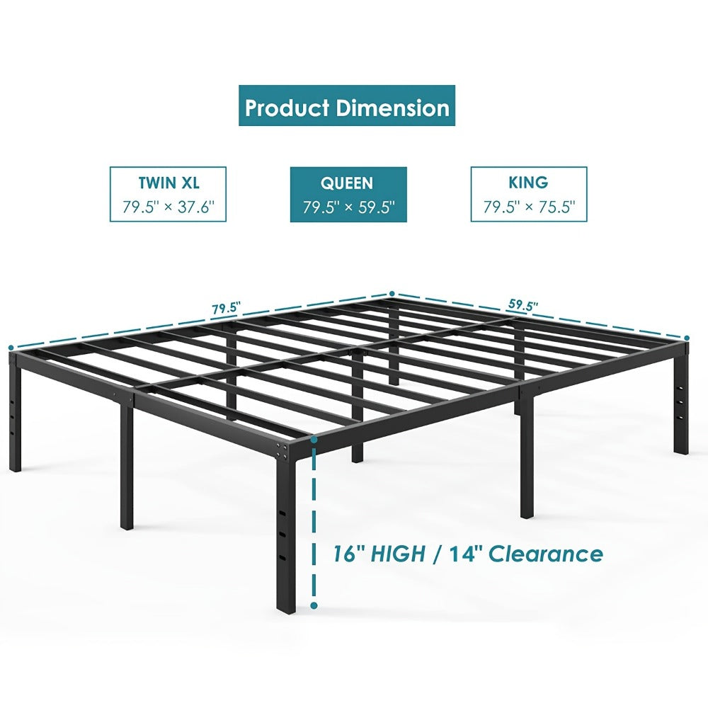 18-Inch Heavy-Duty Bed Frame, Mattress Support Frame for Bedroom Comfort and Support detail image - detail view 3