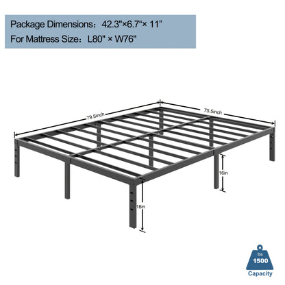 Bed Frame shown in the KING, 18inch option