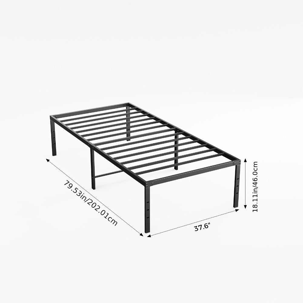 18-Inch Metal Bed Frame with No Box Spring Needed for Bedroom Comfort and Support detail image - detail view 20