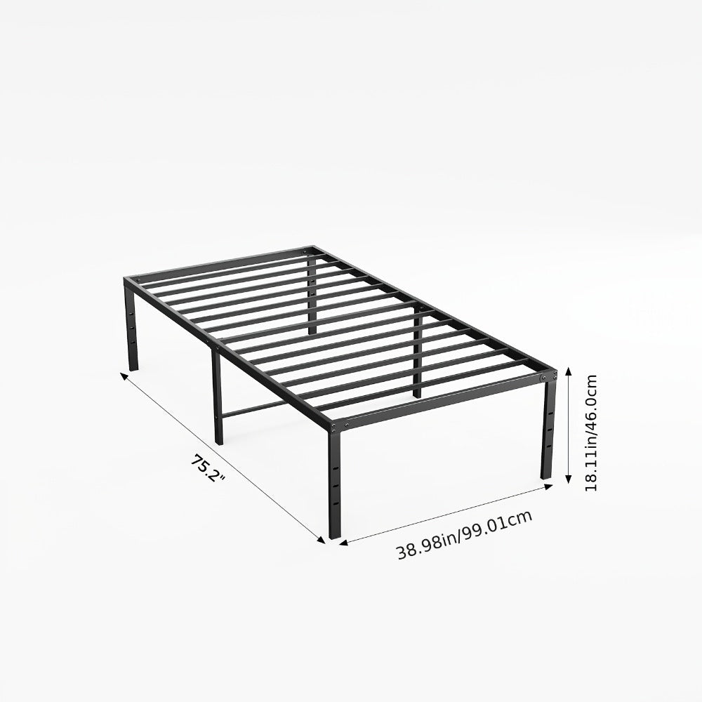 18-Inch Metal Bed Frame with No Box Spring Needed for Bedroom Comfort and Support detail image - detail view 9