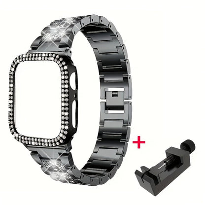 Diamond Apple Watch Case & Strap Set for an Everyday Personal Care Routine, with the Listed Configuration