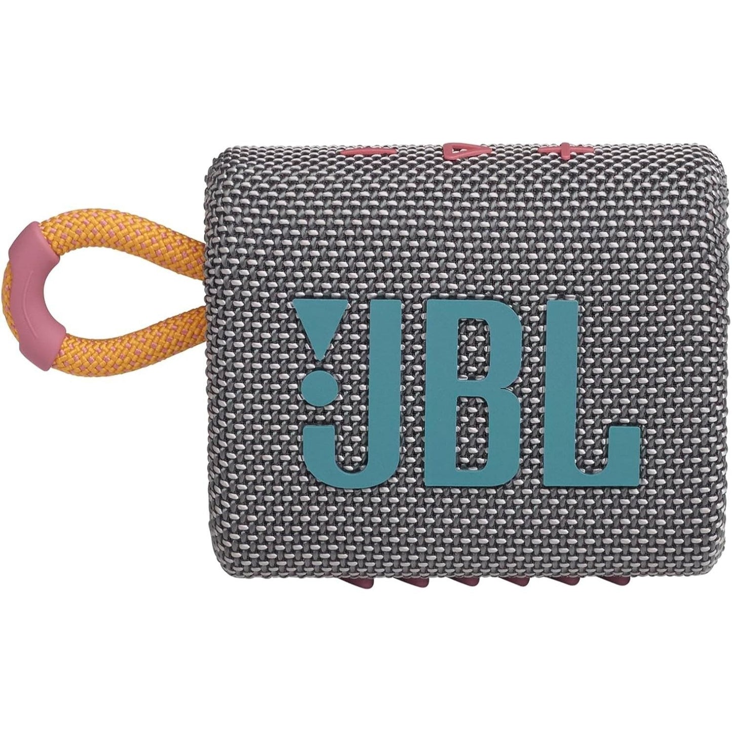 JBL Go 3 IP67 Waterproof Portable Bluetooth Speaker, Big Audio & Punchy Bass, 5-Hour Playtime, USB-C Fast Charge, Rugged Fabric Design with Carry Loop for Outdoor Travel Beach Shower