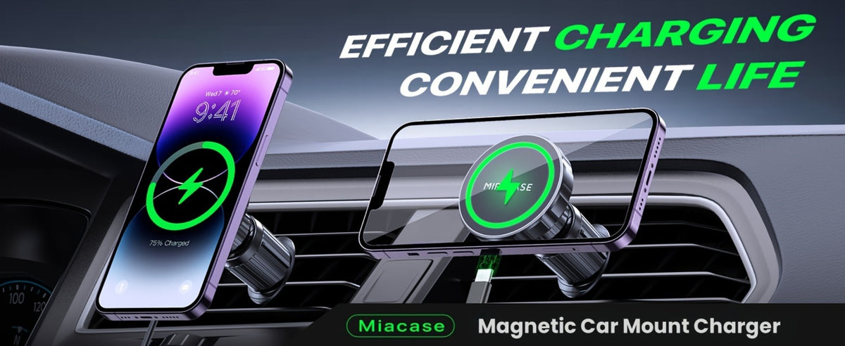 15W Magnetic Wireless Car Charger – Air Vent Mount with N52 Strong Magnet, Fast Charging for iPhone 17 Pro Max / 16 / 15 / 14 / 13 / 12 Series & MagSafe Cases, FCC & RoHS Certified