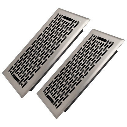 Floor Vent Register Cover 4x10 Inch Walkable Steel Decorative Air Vent Grille Adjustable for Entryways, Bedrooms and Living Spaces