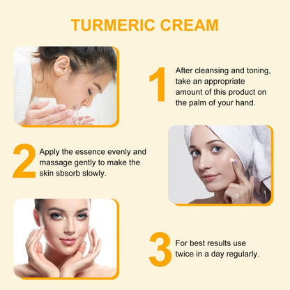 Face Mask, HICREAM Turmeric Vitamin C Kaolin Clay Formula in Jar Packaging for Rinse-Off Facial Use