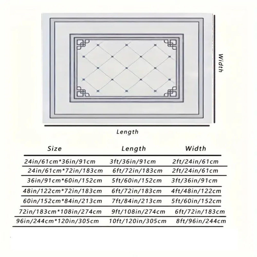 Area Rug 8x10 Plush Shag with 1.7-Inch Pile and Nine Machine-Washable Colors for Living Spaces