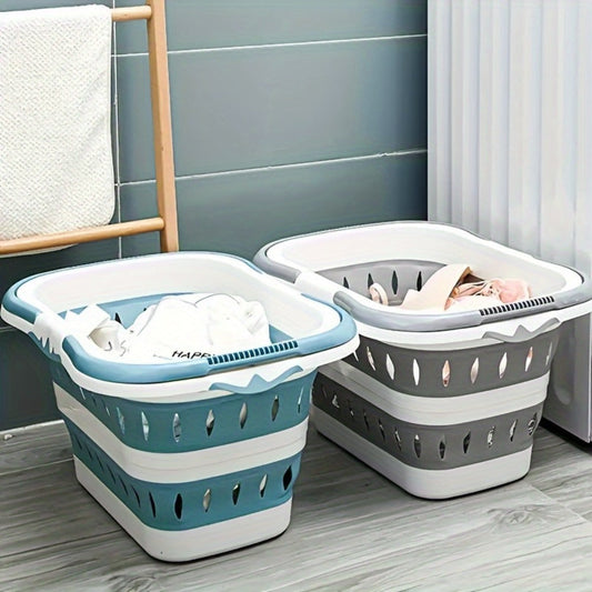Large Folding Laundry Basket Wall Hanging – Plastic Collapsible Clothes Storage Basket for Bathroom, Bedroom & Household Use – Space-Saving Wall-Mounted Hamper, Thoughtful Gift