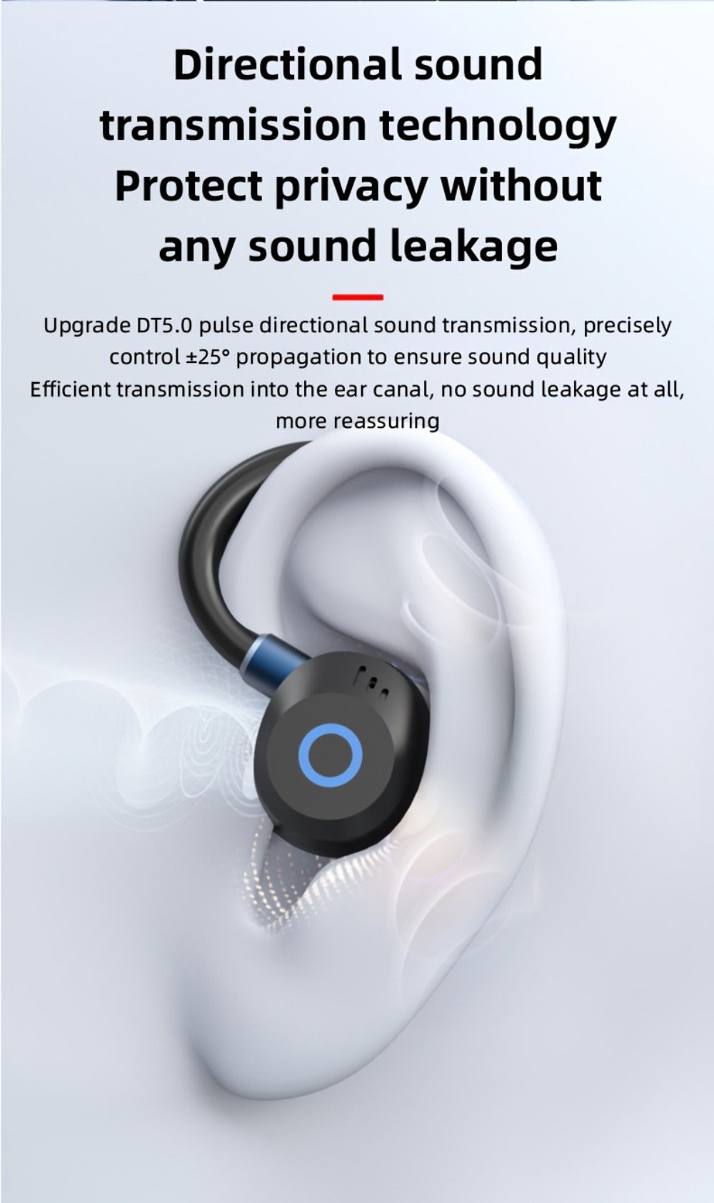 Wireless Earbuds HiFi Stereo with Active Noise Canceling, LED Display, Touch and Fast USB Charging