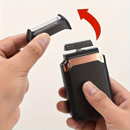Black Foil Electric Shaver with Flip-Up Sideburn Trimmer, Rechargeable Body and 3.8-Inch Pictured Height
