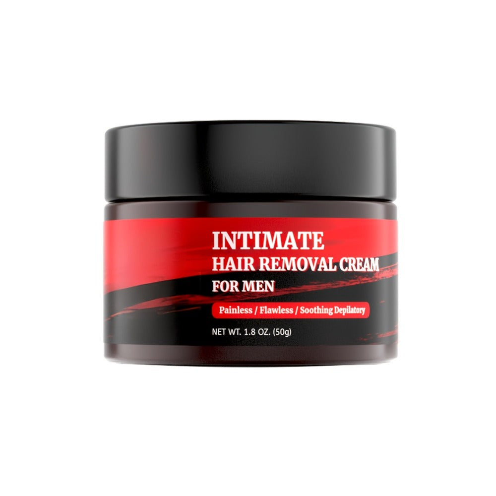 Hair Removal Cream for Men in a 50g Jar with 1-, 2- or 3-Pack Options for Body Grooming Routines