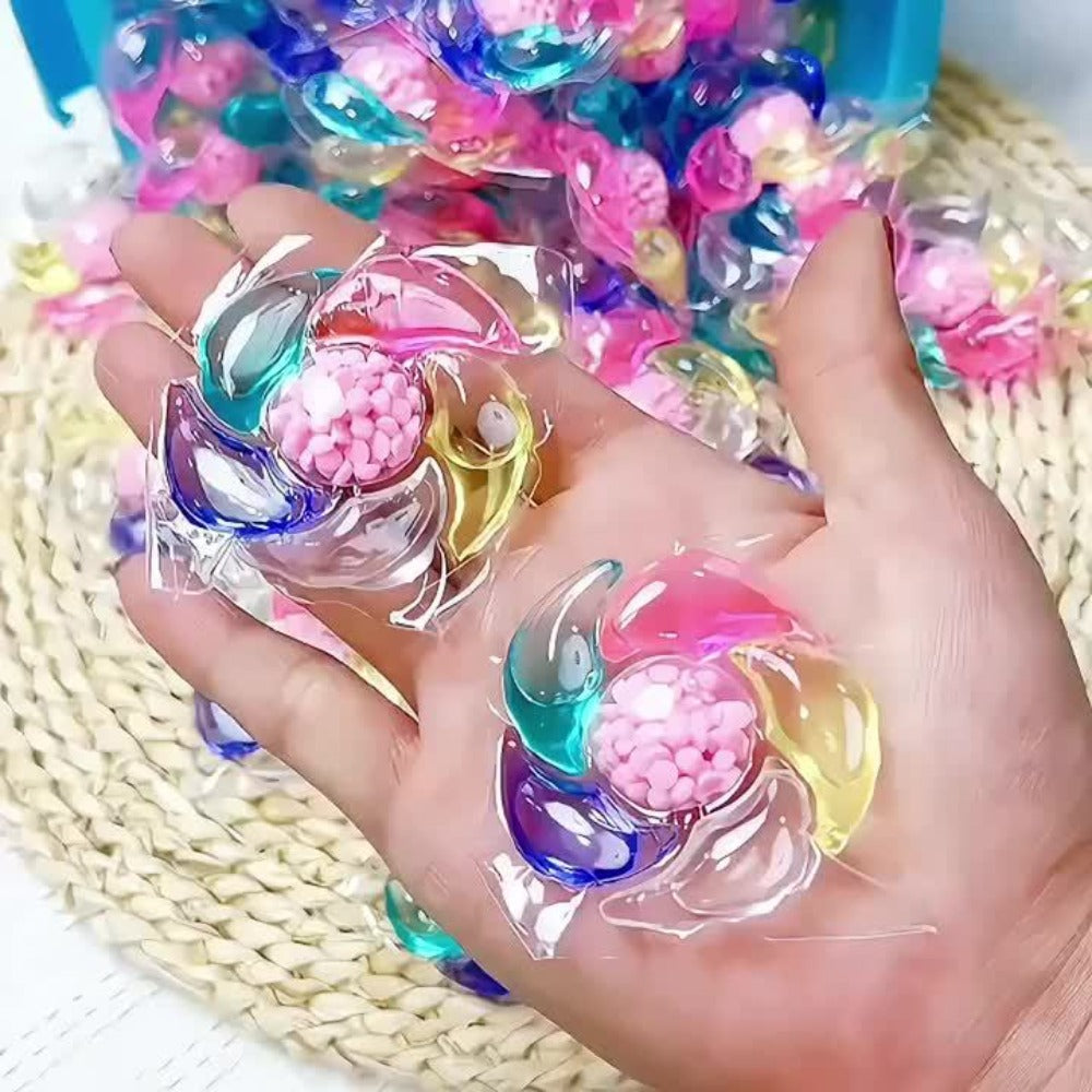 Multicolor Laundry Detergent Gel Pods with Individual Pod Design in 200g, 300g or 600g Packages